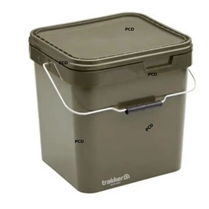 Seau Trakker 17LT Olive Square Container Haute Qualité