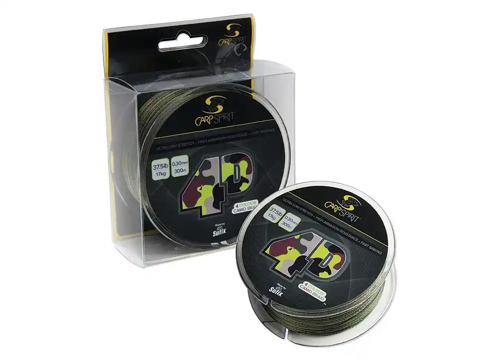 Offre Exclusive Tresse carpe Carpspirit 4d camo braid 300m,35/100