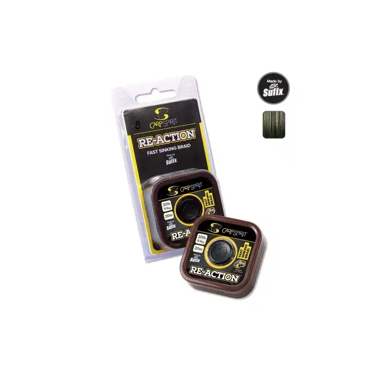 Prix Cassé Tresse Carp Spirit Re-Action Camo 20M