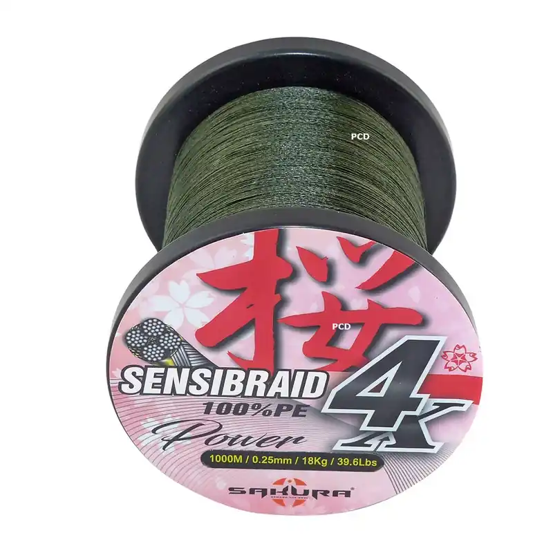Tresse Sakura Sensibraid 4X Green 1000M Super Prix