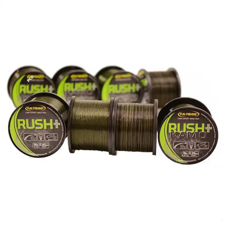 Monofilament Fun Fishing Rush + Camo 1000M Meilleure Vente