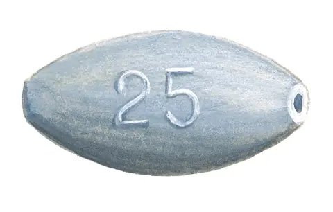 Plomb olives percées bombées vrac X 50 en 15 gr Produit De Marque