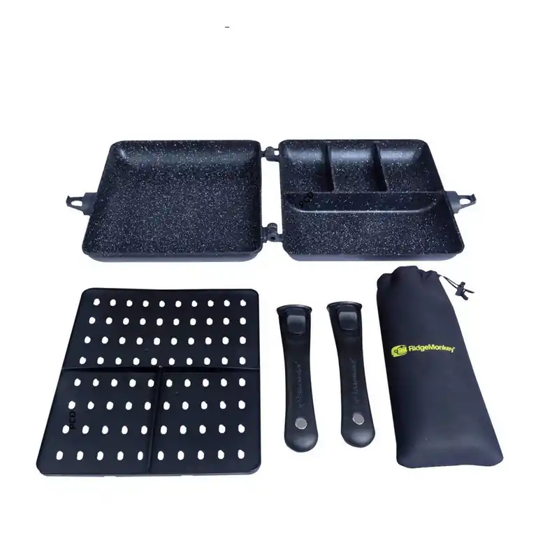 Prix Bas Set De Cuisson Ridge Monkey Connect Combi & Steamer XXL Granite Edition