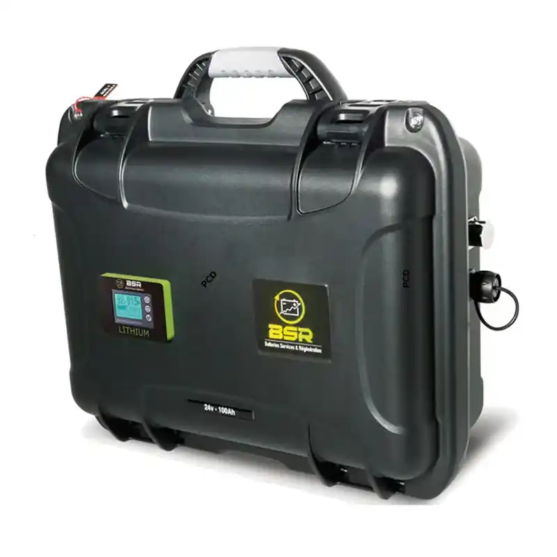 Batterie Valise Lithium Prestige BSR Life Po4 Gen 2 24V 100Amp + 1 Sortie Sondeur 20Amp + Chargeur Prix Réduit