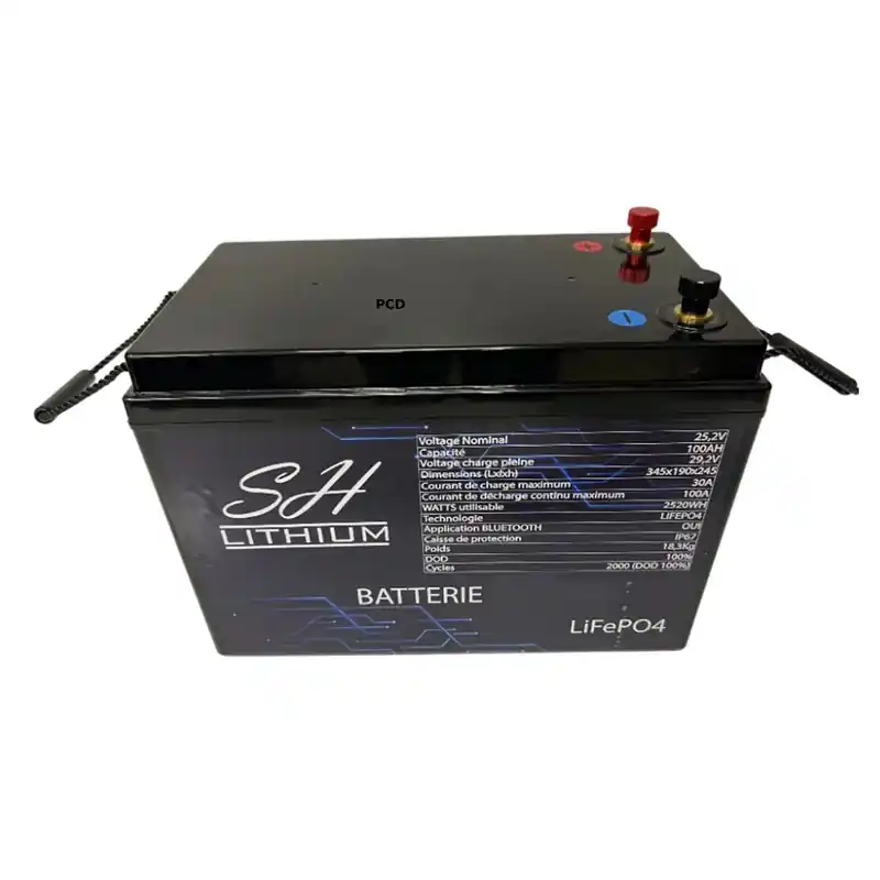 Batterie Caisse Lithium LifePo4 24V 150Ah Sh Lithium + Chargeur Nouvelle Collection