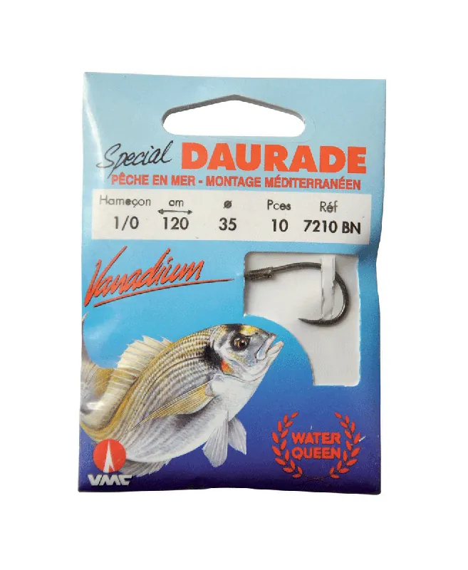 10 Hameçons montés Water Queen spécial Dorade 7210 BN 150 cm Offre Du Jour