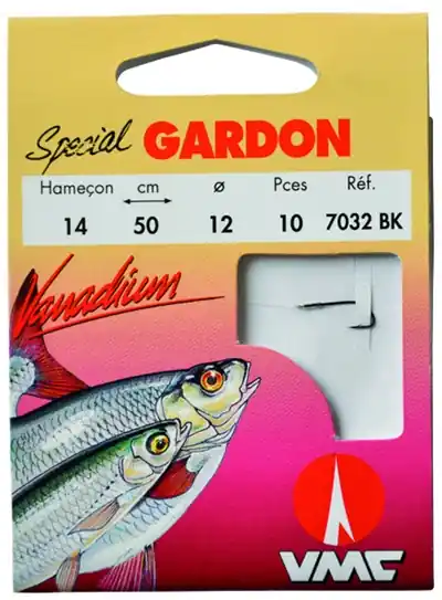 10 Hameçons montés Water Queen spécial gardon 7032 BK 50 cm Certifié