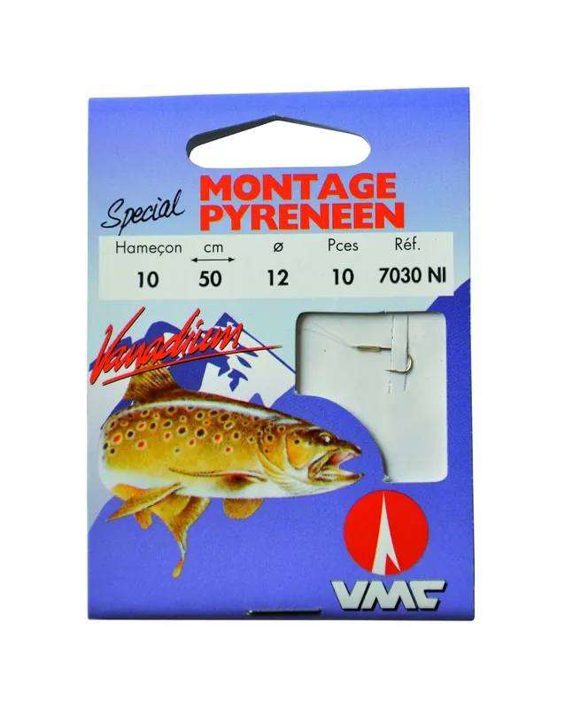 Livraison Express 10 Hameçons montés Water Queen spécial montage pyrénéen 7030 NI 50 cm