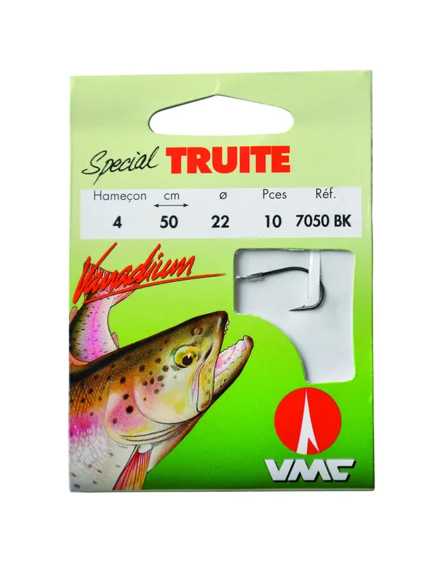 Acheter Direct 10 Hameçons montés Water Queen spécial truite 7050 BK 50 cm