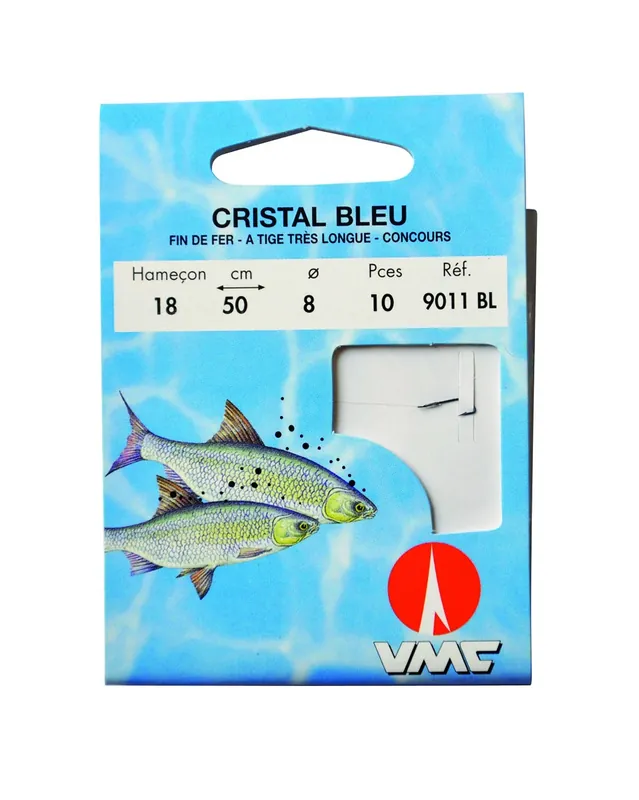 Super Prix Cristal bleu 9011 BL 35 cm Hameçons N° 22 sur Nylon 10/100