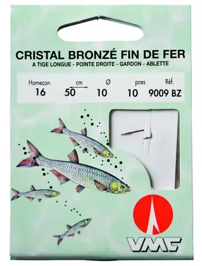 10 Hameçons montés Water Queen cristal bronzé fin de fer 9009 BZ 50 cm Offre Spéciale