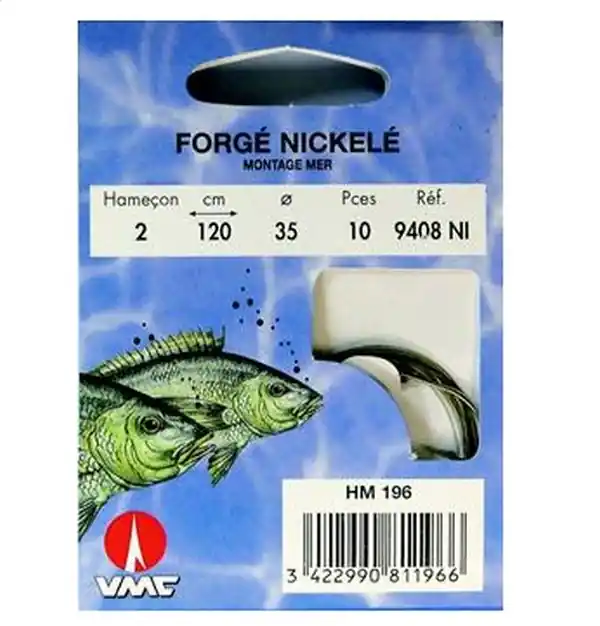 10 Hameçons Montés Water Queen Spécial Mer Forgé Nickelé 9408 NI 120 cm Bon Plan