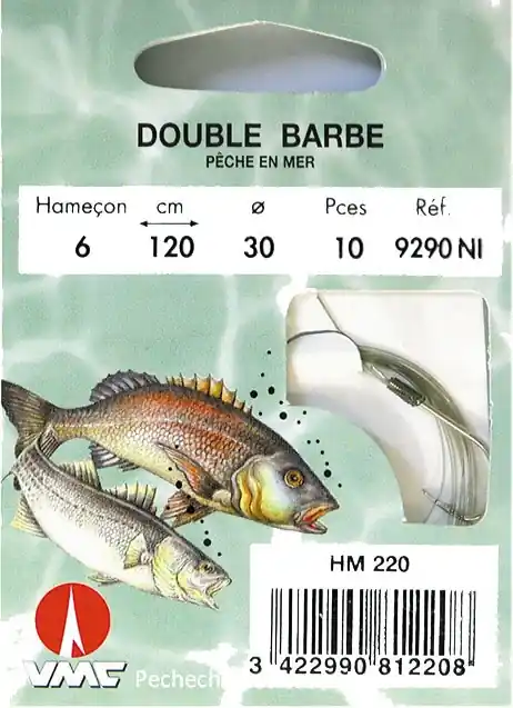 10 Hameçons montés Water Queen double barbe 9290 NI 120 cm Soldes