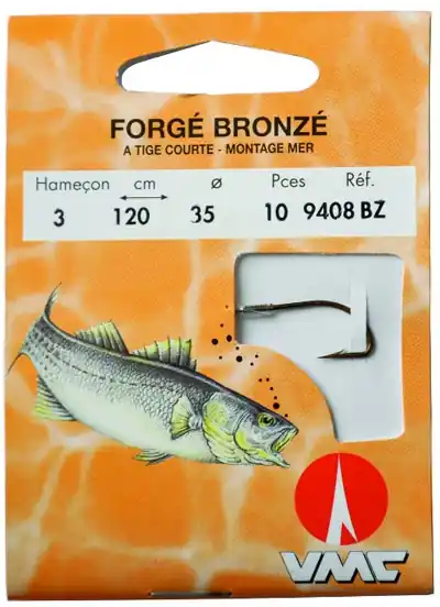 Forgé bronzé tige courte 9408 BZ 120 cm Hameçons N°12 sur Nylon24/100 Populaire