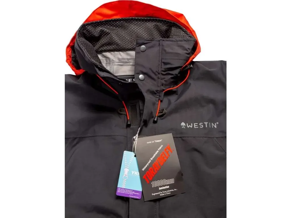 W6 rain jacket steel black Prix Réduit