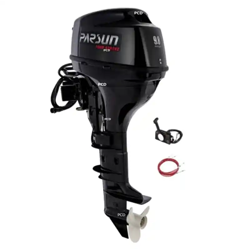 Commande En Gros Moteur Thermique Parsun 9.8 Cv Parsun Arbre Court Commande A Distance