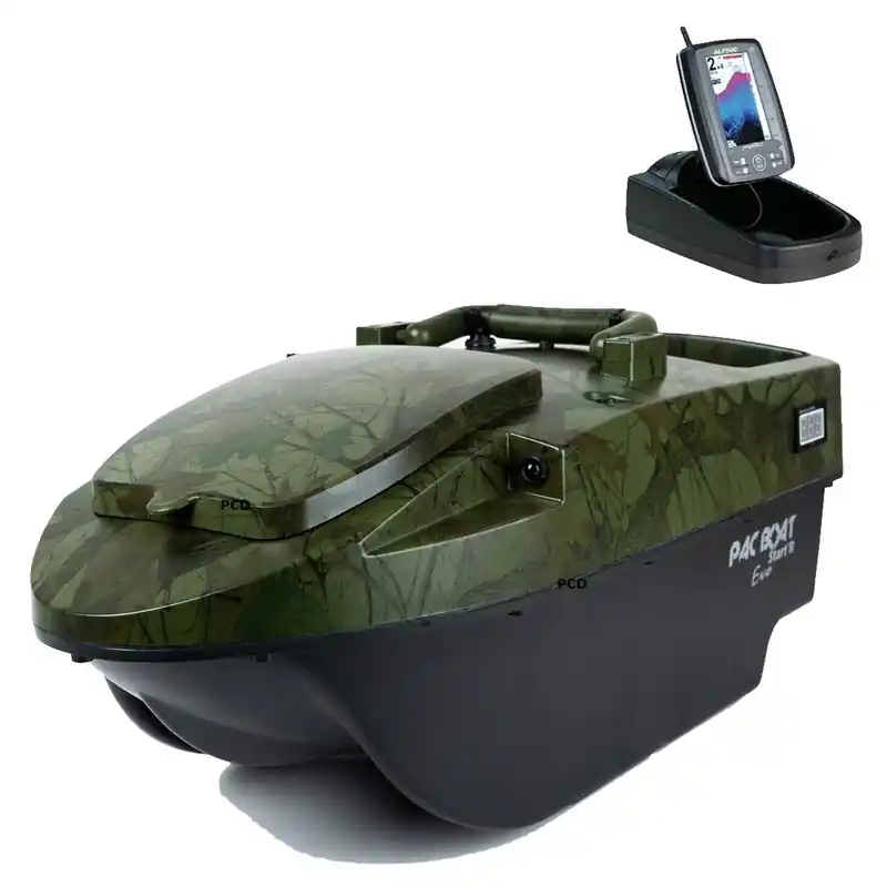 Pack Bateau d‘Amorçage Anatec PacBoat Start‘R Evo Camo Oak Et Sondeur ALF500 Achat Immédiat
