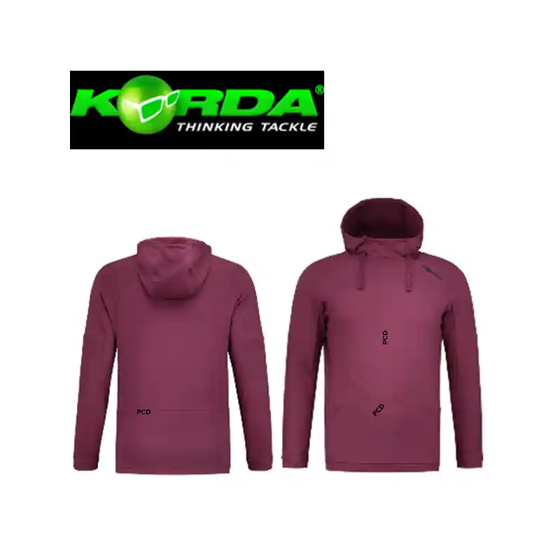 SWEAT A CAPUCHE KORDA LE LIGHTWEIGHT HOODIE BURGUNDY Dernière Chance