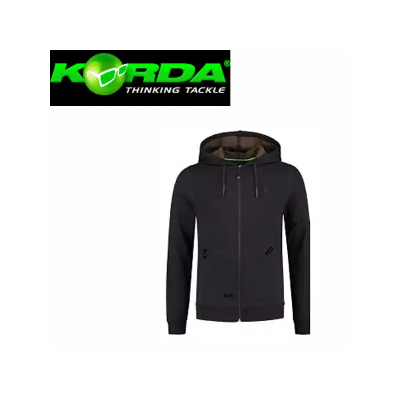Populaire SWEAT KORDA KORE ZIP HOODIE BLACK