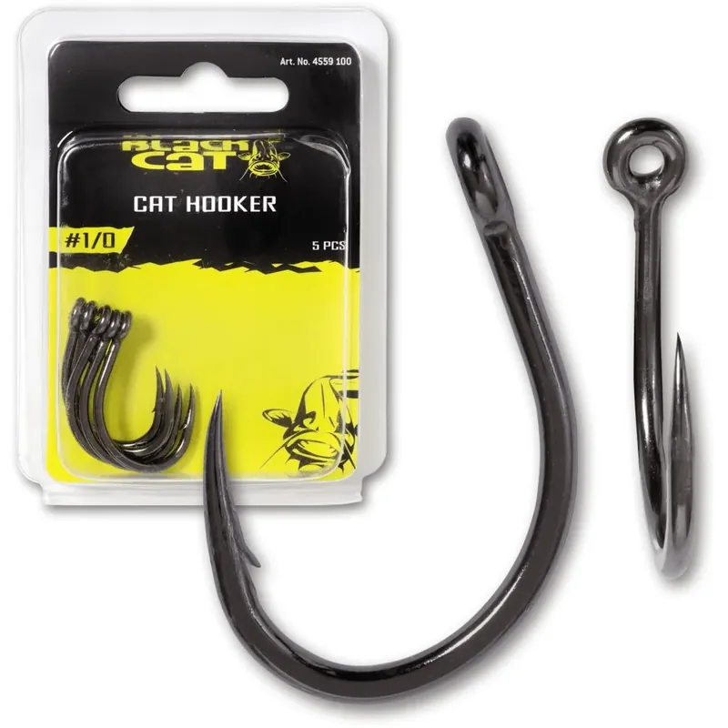 Black cat cat hook,1/0 Bon Plan