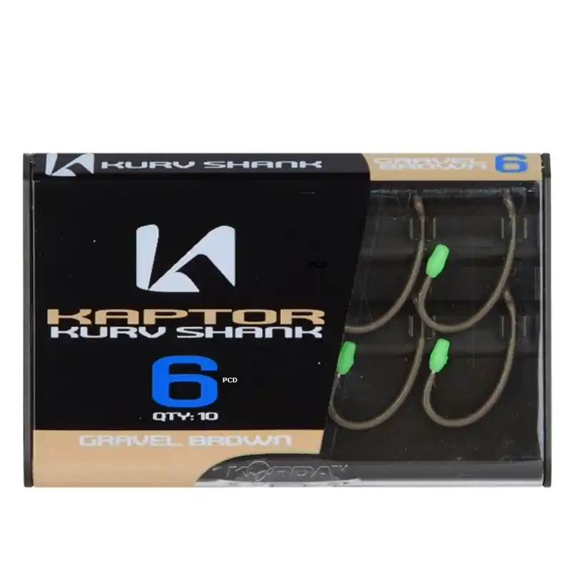 Prix Bas Hameçons Korda Kaptor Kurv Shank Gravel Par 10