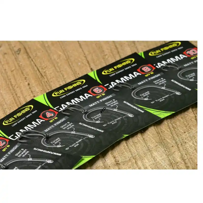 Haute Qualité Hameçons Téflonnés Fun Fishing Gamma Séries Par 10