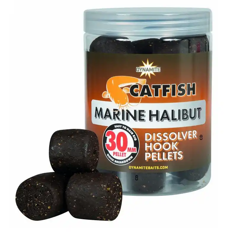 Pellets Solubles Dynamite Baits Catfish Marine Halibut Range Dissolver Hook Pellets 30MM Soldes