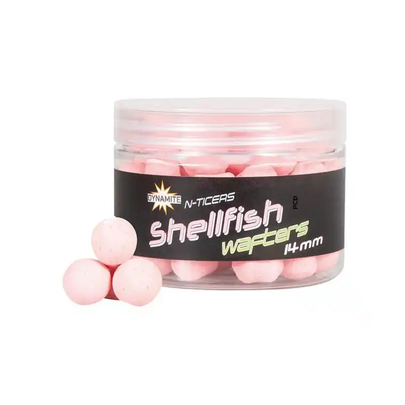 Bouillettes Flottantes Dynamite Baits N-Ticers Hookbaits Shellfish Wafters 14MM 40G Populaire