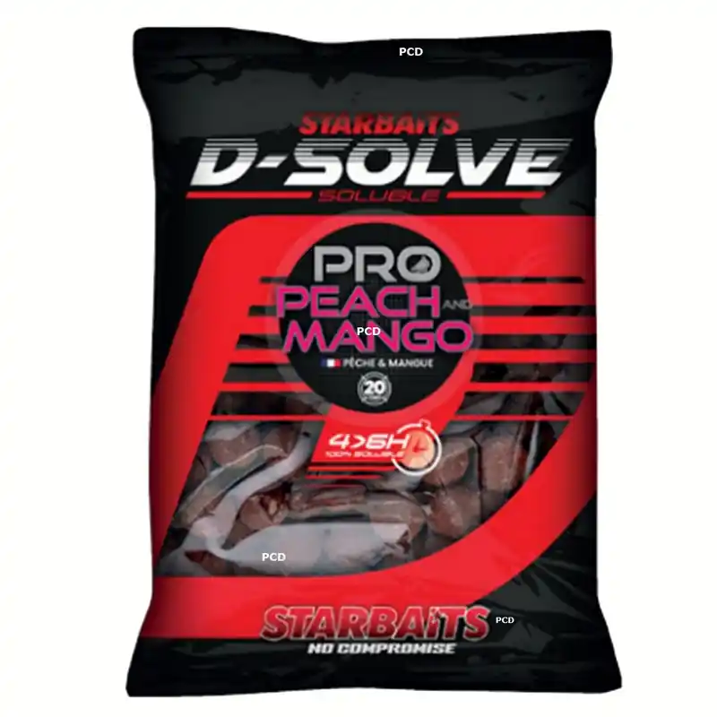 Meilleur Choix Bouillettes Solubles Starbaits Performance Concept Peach & Mango D-Solve 2Kg500