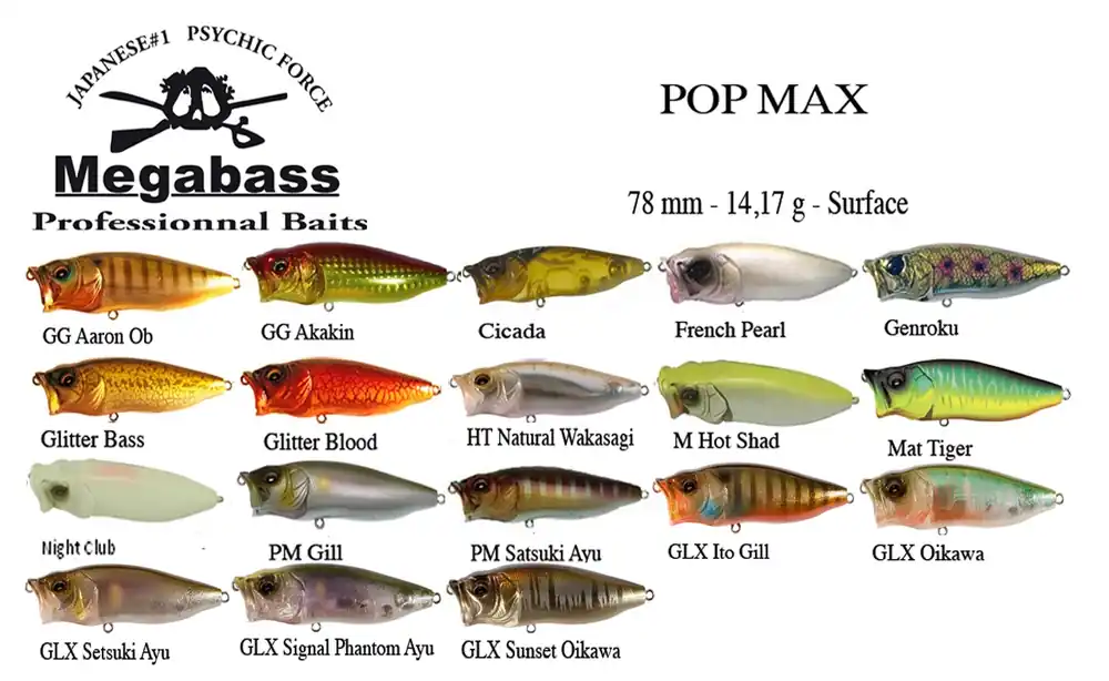 Retour Gratuit Leurre de Surface Megabass Pop Max