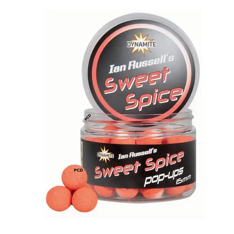 Prix Cassé Bouillettes Flottantes Dynamite Baits 100G 15MM Ian Russell‘s Sweet Spice Pop-Ups