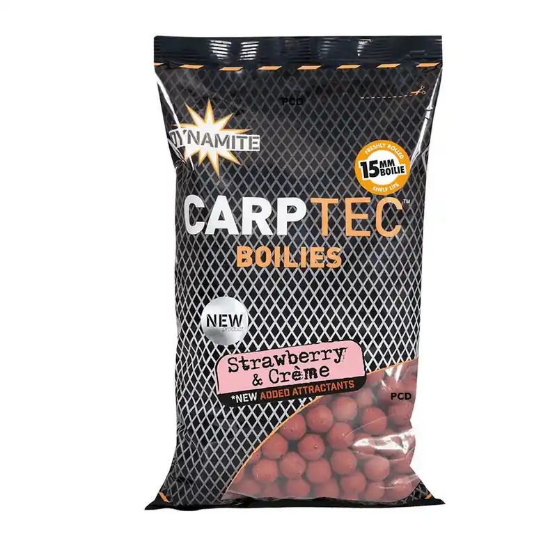 Vente Directe Bouillettes Dynamite Baits Carptec Strawberry & Crème 1KG800