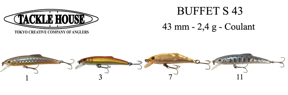 Leurre Coulant Tackle House Buffet S43 Nouvel Arrivage