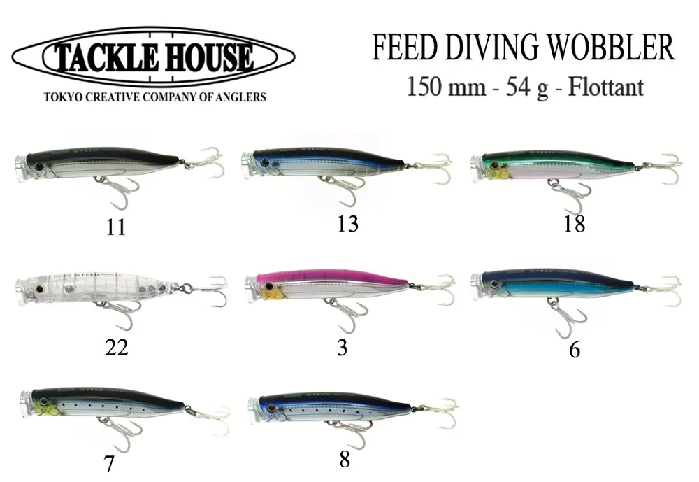 Leurre Flottant Tackle House Feed Diving Wobbler 150 Solde