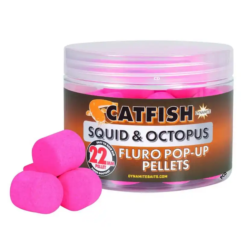 Must-Have Pellets Flottants Carpe Et Silure Dynamite Baits 162G 22MM Fluro Pink Squid & Octopus Pop-Ups
