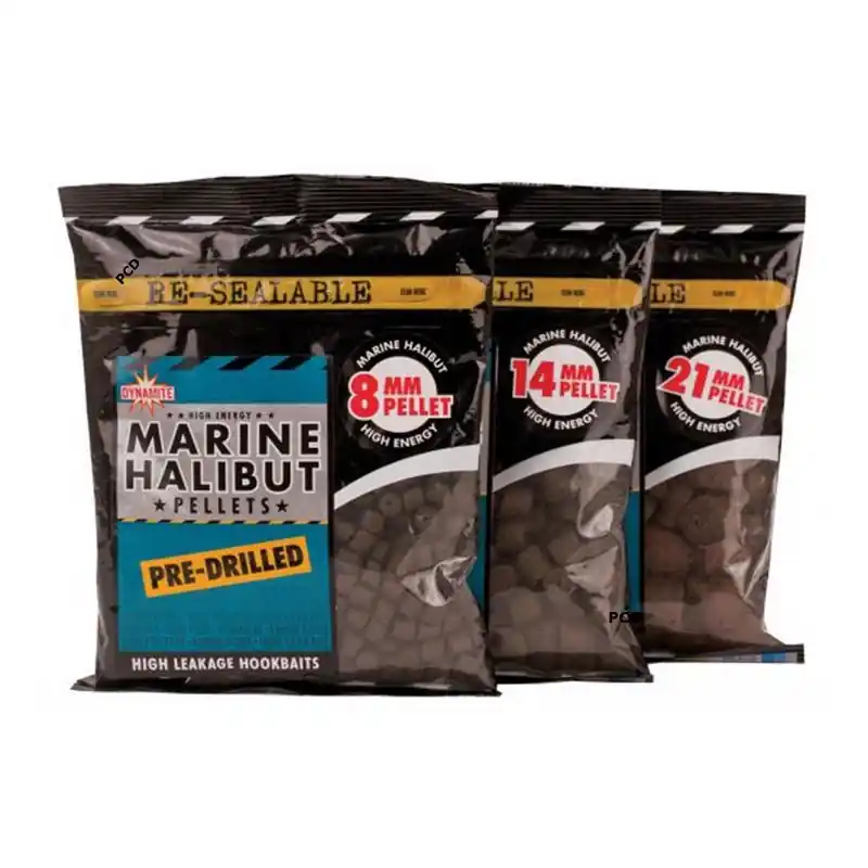 Pellets Dynamite Baits 350G Pre-Drilled Marine Halibut Retour Gratuit