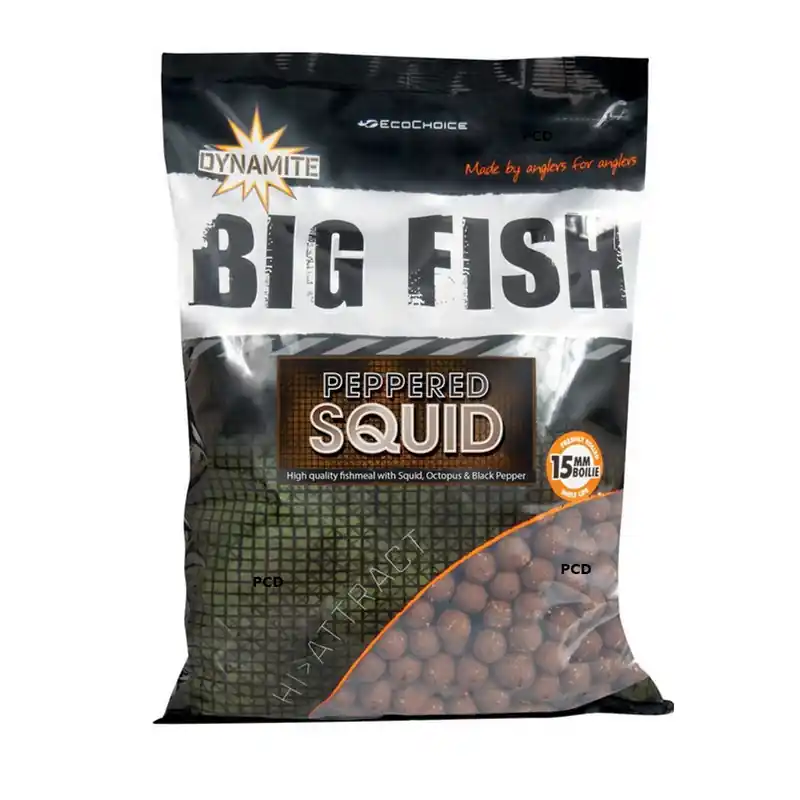 Super Prix Bouillettes Dynamite Baits Peppered Squid Boilies 1KG