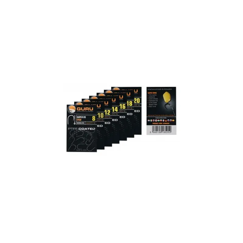 SUPER XS SIZE 10 (BARBLESS/EYED) GURU Remise