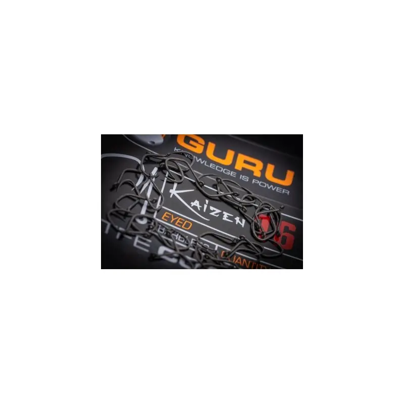 Solde KAIZEN EYED HOOK SIZE 18 (BARBLESS/EYED) GURU