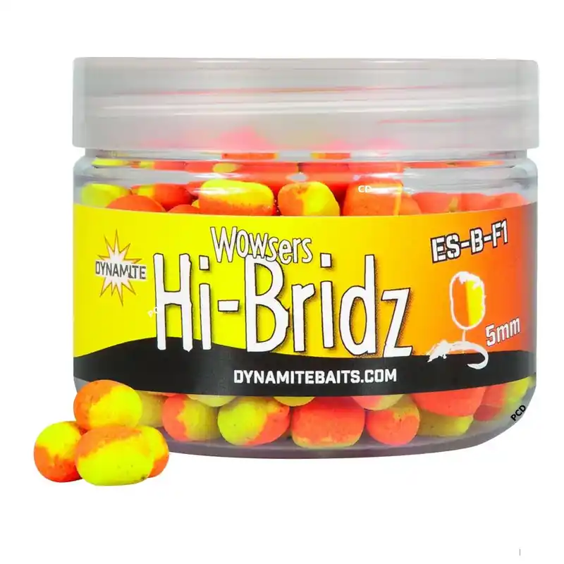 Vente Flash Wafters Dynamite Baits Wowsers Hi-Bridz Hi-Vis Es-B-F1 Yellow And Orange Wafters 40G
