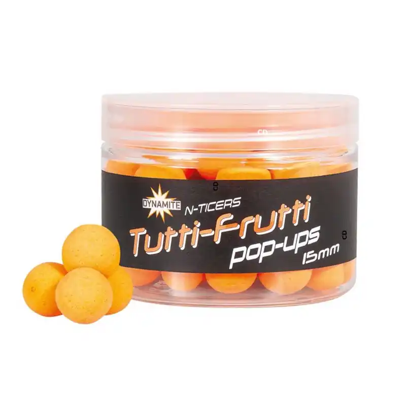 Bouillettes Flottantes Dynamite Baits N-Ticers Hookbaits Tutti-Frutti Pop-Ups 15MM 40G Produit De Marque