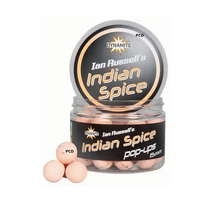 Bouillettes Flottantes Dynamite Baits 100G 12MM Ian Russell‘s Indian Spice Pop-Ups Offre Limitée