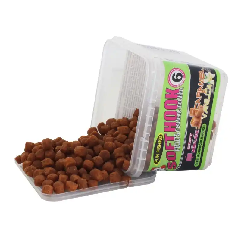 Top Vente SOFT HOOKS PELLETS - 105GR - 6 MM - CARAMEL & VANILLA FUN FISHING