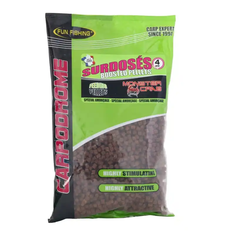 PELLETS SURDOSES - 700GR - 3MM - MONSTER CRAB FUN FISHING Solde