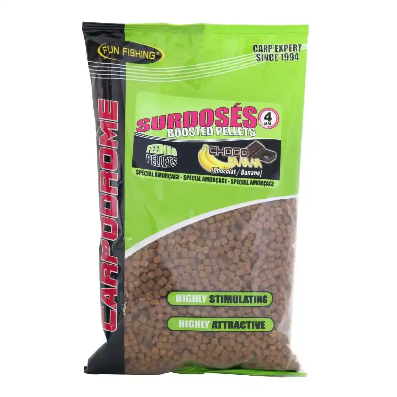 PELLETS SURDOSES - 700GR - 3MM - CHOCO BANANA FUN FISHING Dernier Modèle