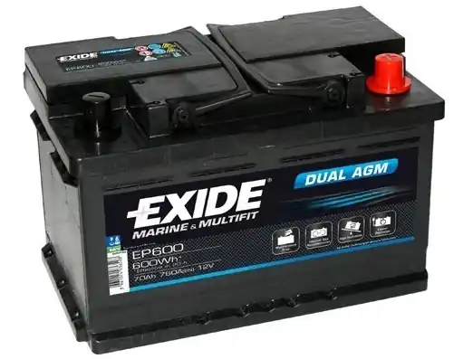 Dernier Modèle Batterie Exide Dual AGM 70AH - EP600