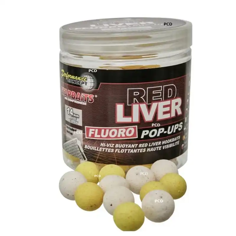 Expédié Aujourd'hui Bouillettes Flottantes Starbaits Performance Concept Red Liver Bright Pop Up 50G