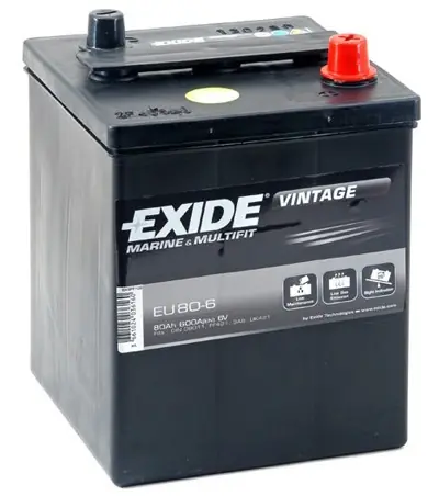 Meilleure Vente Batterie Marine Exide Vintage 80AH - EU80-6
