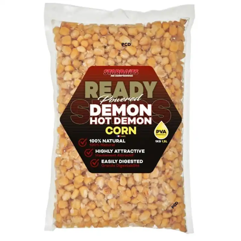 Graines Cuites Starbaits Ready Seeds Corn Demon Hot Demon 1Kg Satisfait Ou Remboursé