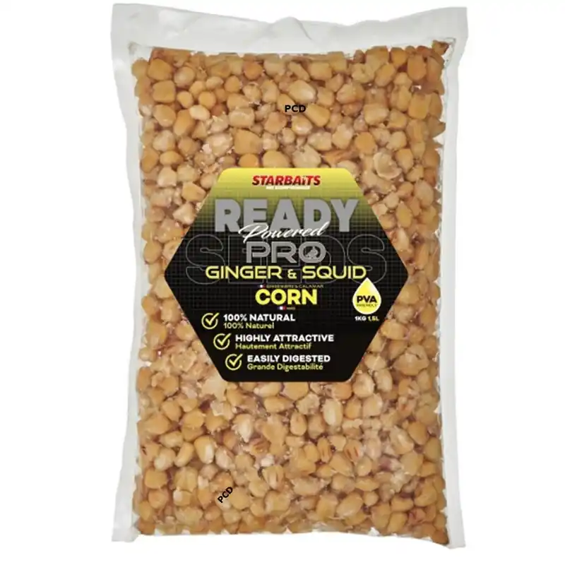 Graines Cuites Starbaits Ready Seeds Corn Pro Ginger Squid 1Kg Pas Cher